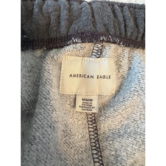 American Eagle Gray Fleece High Waisted Baggy Jogger Sweatpants Women’s Size M - Picture 4 of 8